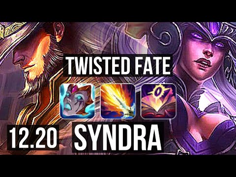 TWISTED FATE vs SYNDRA (MID) | 8/0/5, Legendary, 400+ games | EUW Master | 12.20