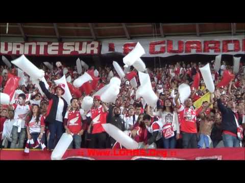 "- SOMOS LOS REYES DE SUDAMÃ‰RICA!- Independiente Santa Fe Campeón Copa Sudamericana 2015-" Barra: La Guardia Albi Roja Sur • Club: Independiente Santa Fe