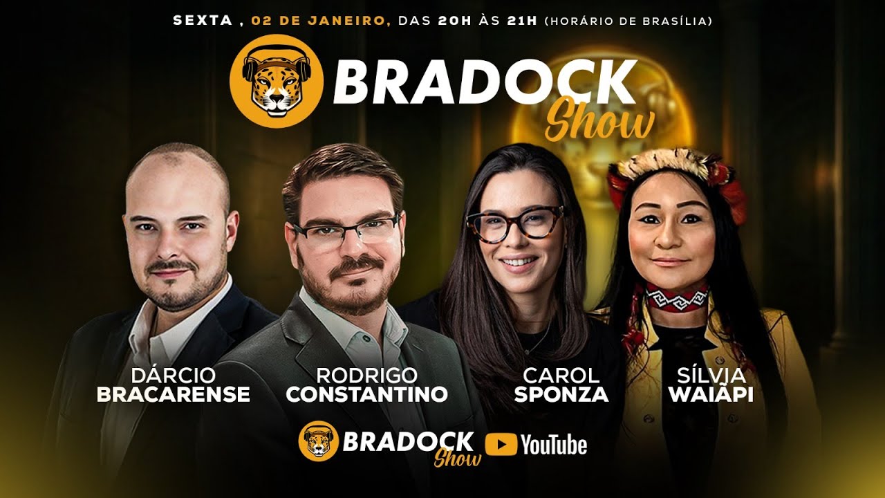 Bradock Show 02/01/26 - Rodrigo Constantino, Carol Sponza, Dep. Sílvia Waiãpi e Dárcio Bracarense