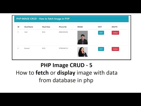PHP Image CRUD 5 How to fetch or display image with data from database in php