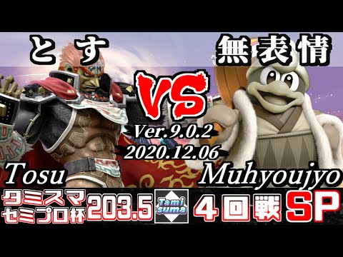 【スマブラSP】タミスマ#203.5 セミプロ杯4回戦 とす(ガノンドロフ) VS 無表情(デデデ) - オンライン大会