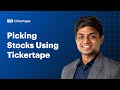 How to pick stocks using Tickertape | Stock Market Investing for Beginners