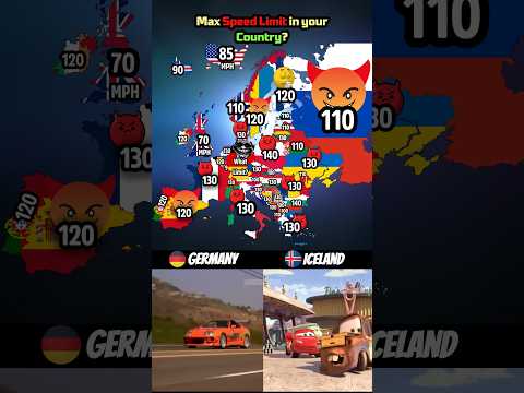 Max speed limit in your country? #map #geography #funny
