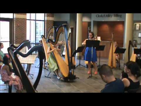 Pieces (7) for Harp and Violin "Algues" by Bernard Andres