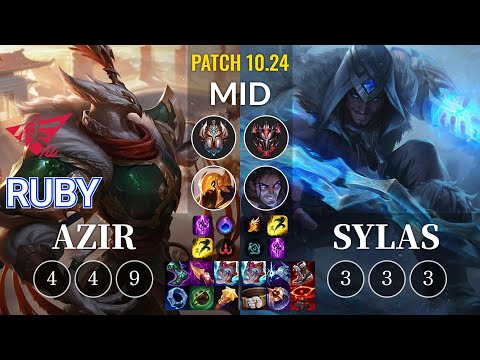 RW Ruby Azir vs Sylas Mid - KR Patch 10.24
