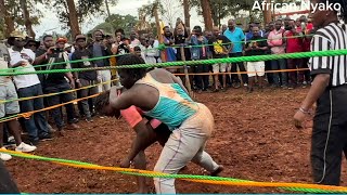 African Female WWE Wrestling at soft grounds uganda 🇺🇬