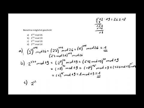 Modulo von hohen Potenzen vereinfachen