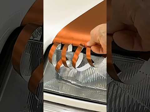 Audi V8 Black Grill Upgrade | Copper Stripes Cut Safely with a Knife 🛠️✨