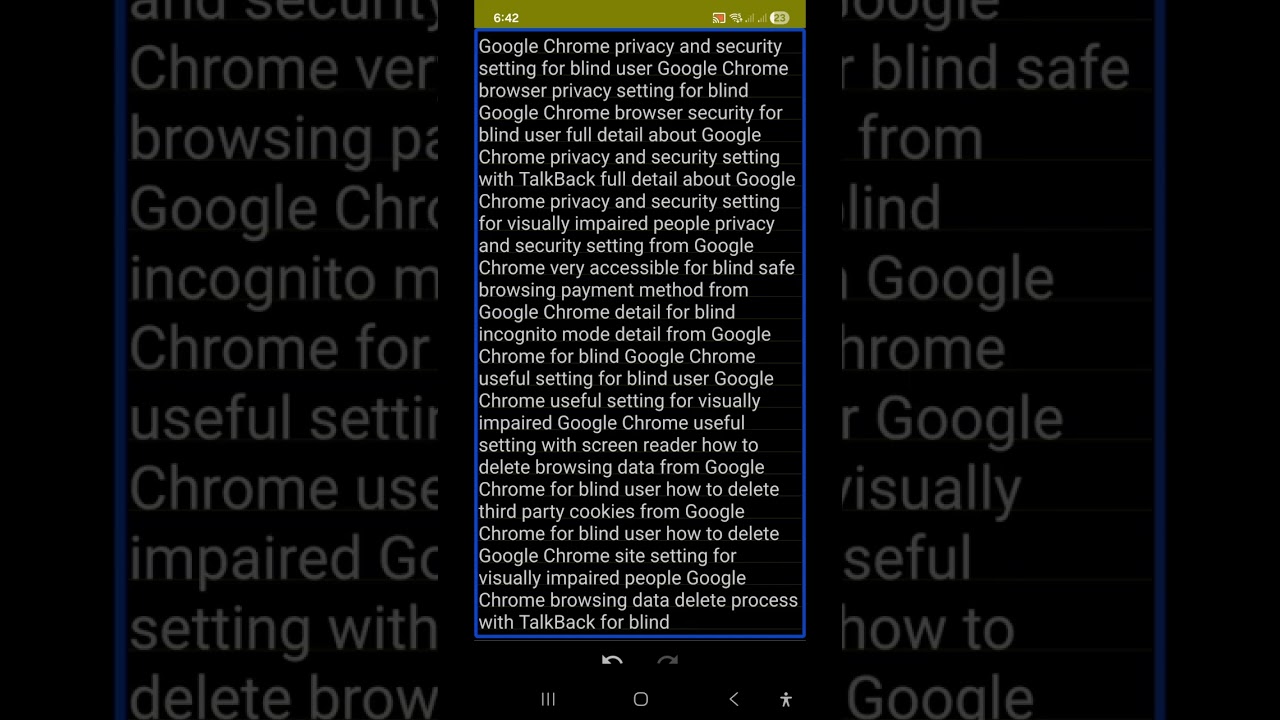 This Google Chrome privacy setting very useful for blind user delete browsing data website settings 