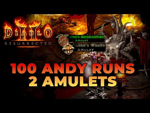 Diablo 2 Resurrected - Awesome drops from 100 Andy runs with Summon Necro!