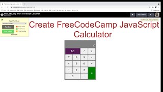 Create FreeCodeCamp JavaScript Calculator