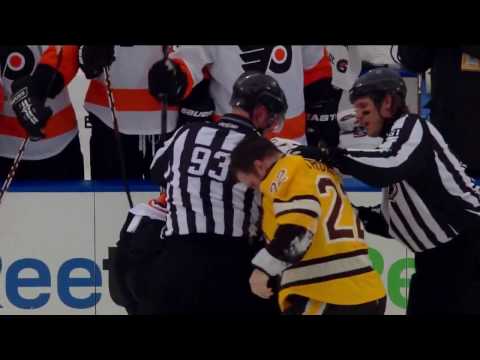 Daniel Carcillo vs Shawn Thornton Jan 1, 2010 - NBC Feed [HD]