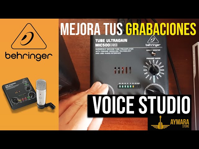 Vídeo relacionado con Preamplificador de micrófono Behringer UV1 Audiophile, procesador de voz e interfaz de audio USB de 192 kHz