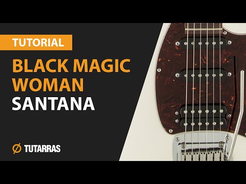 How to play BLACK MAGIC WOMAN from Santana - Electric Guitar GUITAR LESSON
