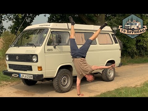 VW T3 Syncro Camper Room Tour – My off-road camper with cable winch & differential locks!