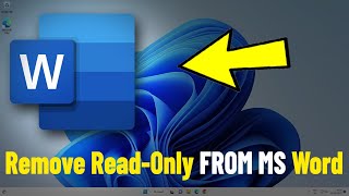 Remove Read Only From A MS Word Document | How To remove read-only from Microsoft word 🔒❌
