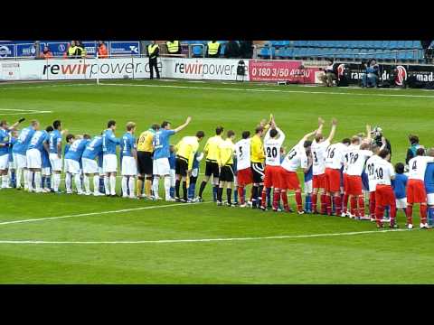 VfL Bochum vs. RWO (2-1) Einlauf der Mannschaften, 06.02.2011