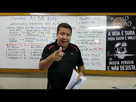 Concurso ALBA - Parte 2 - INSCRIÇÕES ABERTAS - Polícia Legislativa, Técnico e Analista Legislativo