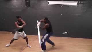 Claymore stage fighting - Marcus & Joseph 2014