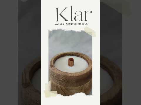 Klar Blissful Wooden Scented Candle, 175gm