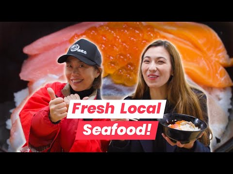 CHỢ CÁ NHẬT BẢN Ở Miền Bắc Nhật Bản: Tô hải sản, Wagashi, Thử trà