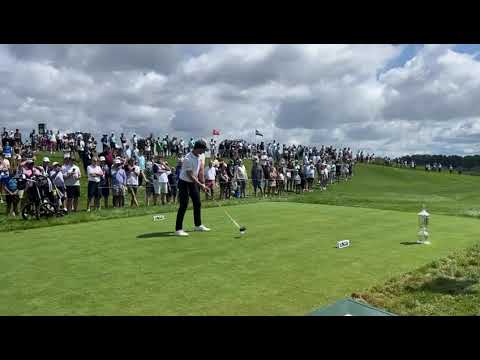 Josele Ballester, salida en el hoyo 1 de las semifinales del US Amateur