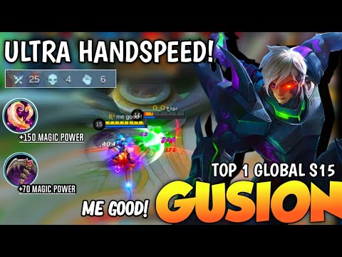 25Kills Super Fast Hand Combo! Brutal Damage [ Top 1 Global Gusion S15 ] Gusion Gameplay | MLBB ✓