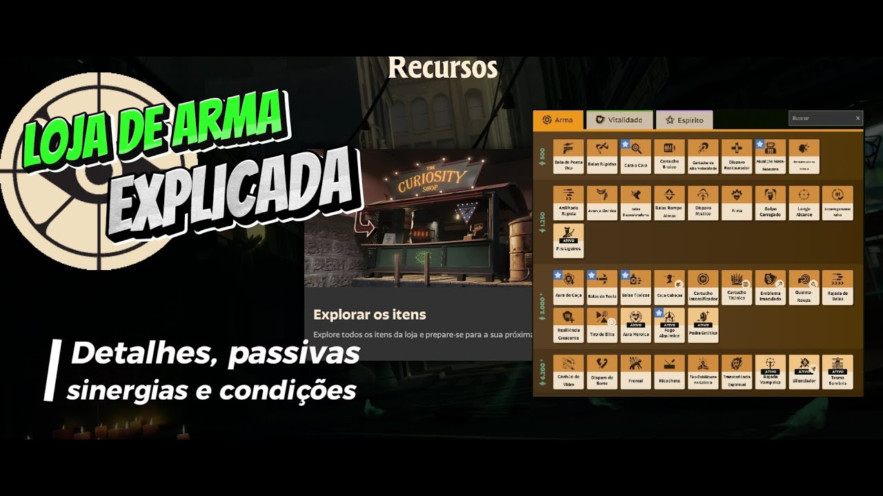 Loja de armas explicada - Todas passivas e condicionais para itens funcionarem bem #Deadlock