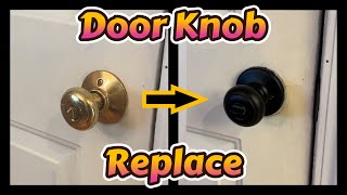 How to replace a door knob.