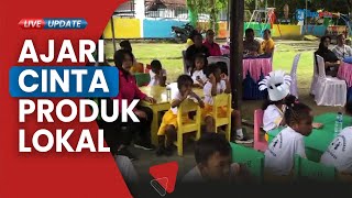 Pengajar TK Bhayangkari 04 Sentani Melatih Anak Didik Cintai Pangan Lokal dengan Cara Buat Papeda
