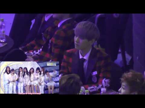 140123 SMA Baekhyun Focus Reaction to SNSD Gaon Chart Speech