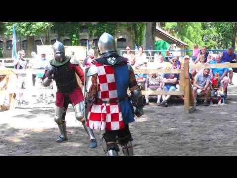 Turniej rycerski w Kętrzynie: finałowa walka Marcin Waszkielis - Mikołaj Brzozowski