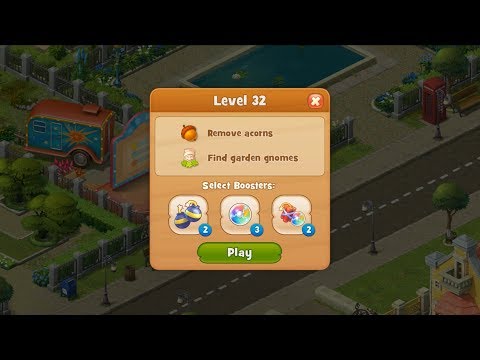 Gardenscapes Level 32 HD 1080p