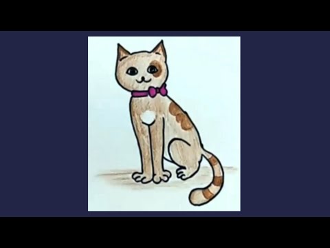 How to Draw a Cat | Drawing for kids | Easy and simple Drawing of a kitten | step by step Drawing