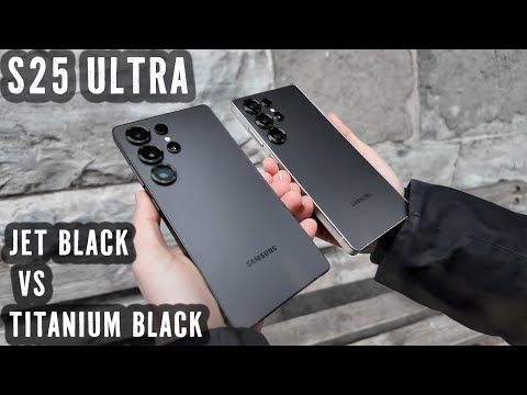 S25 Ultra: Titanium Jet Black vs Titanium Black FEATURING iPhone & ZFold| In-Depth Color Comparison