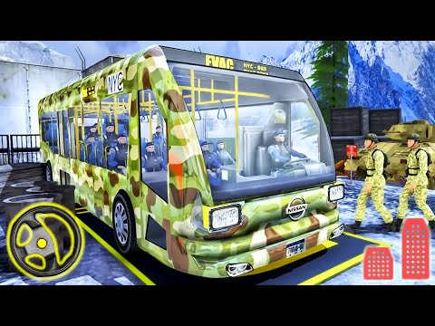 Army Bus Transporter Simulator 2020 - Offroad Bus Driving Game | Android Gameplay
