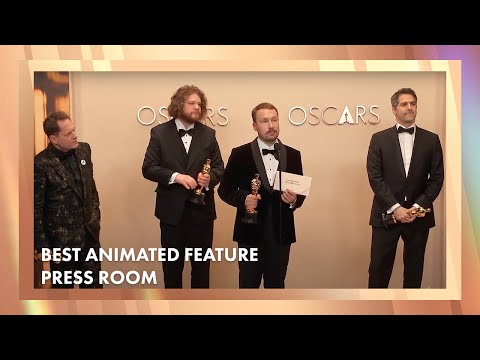 Thumbnail of the video: 'Flow' Best Animated Feature Film Press Room Speech | 97th Oscars (2025)