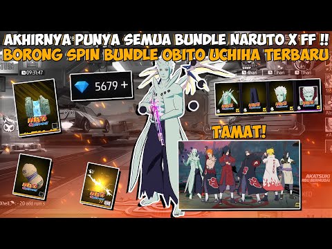 FINALLY GET ALL THE NARUTO X FREE FIRE BUNDLES!! BUY THE NEWEST OBITO UCHIHA SPIN BUNDLE🔥
