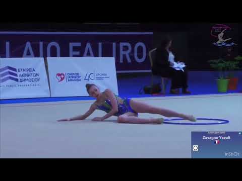 Yseult Zavagno FRA Hoop/Ball AA APRHODITE CUP 25 score:Hoop 23.150 Ball 22.250