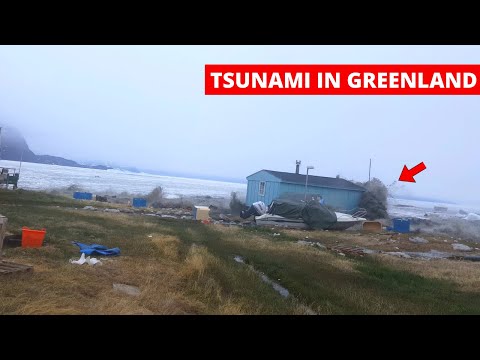 GREENLAND TSUNAMI Hits Village Caught On Camera - Camera 2 (Multiple Clips) | Nuugaatsiaq, Greenland