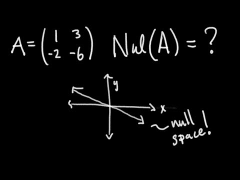 What is Null Space? Geometric Interpretation? [Passing Linear Algebra]