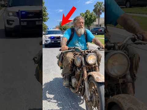 Police Officer Took a Poor Old Man’s Motorcycle… Then Came Back With This #kindness