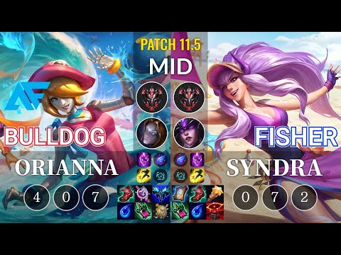AF.A BuLLDoG Orianna vs Fisher Syndra Mid - KR Patch 11.5