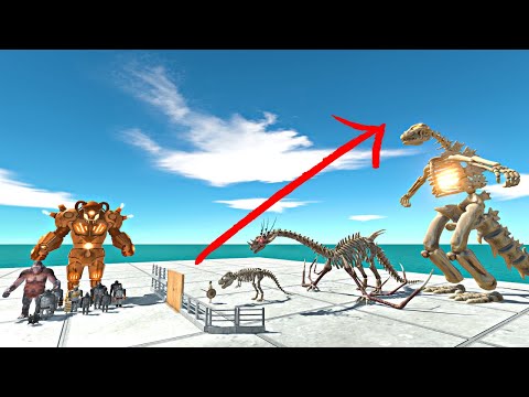 Skeleton Godzilla Evolution Door Challenge | Mutant Primates vs Skeleton Godzilla Team - ARBS