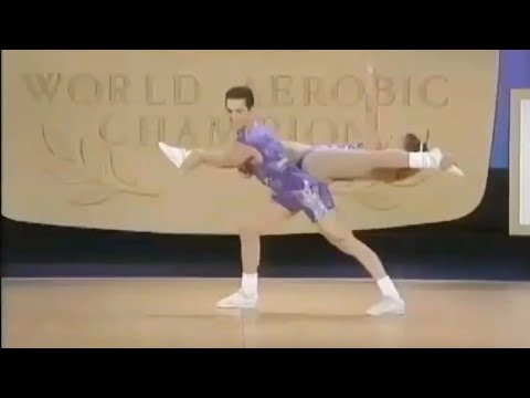 2000' World Aerobic Championship Pair. Roberson Magalhaes, Olga Cardoso