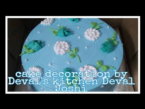 Simple cake decoration design no #11 by Deval's kitchen Deval Joshi