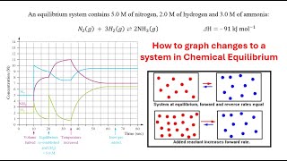 Chemistry: How to graph changes to a system in Dynamic Equilibrium