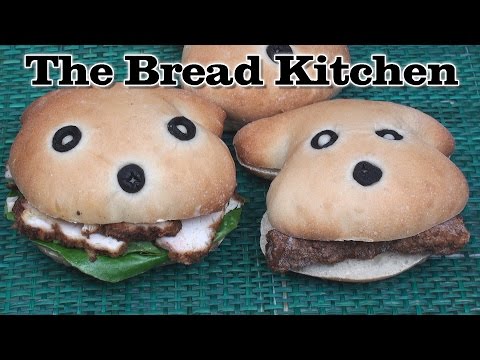 Cute Puppy Face Sandwich Rolls in The Bread Kitchen