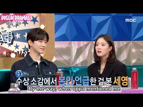 Lee Junho and Lee Se Young about her forgetting to mention Junho on her best couple award speech