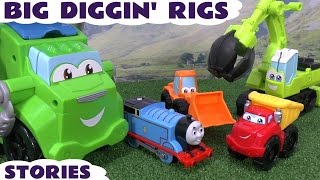 Thomas and Friends Big Play Doh Diggin Rigs and Peppa Pig Stories | Accidents and Surprise Eggs